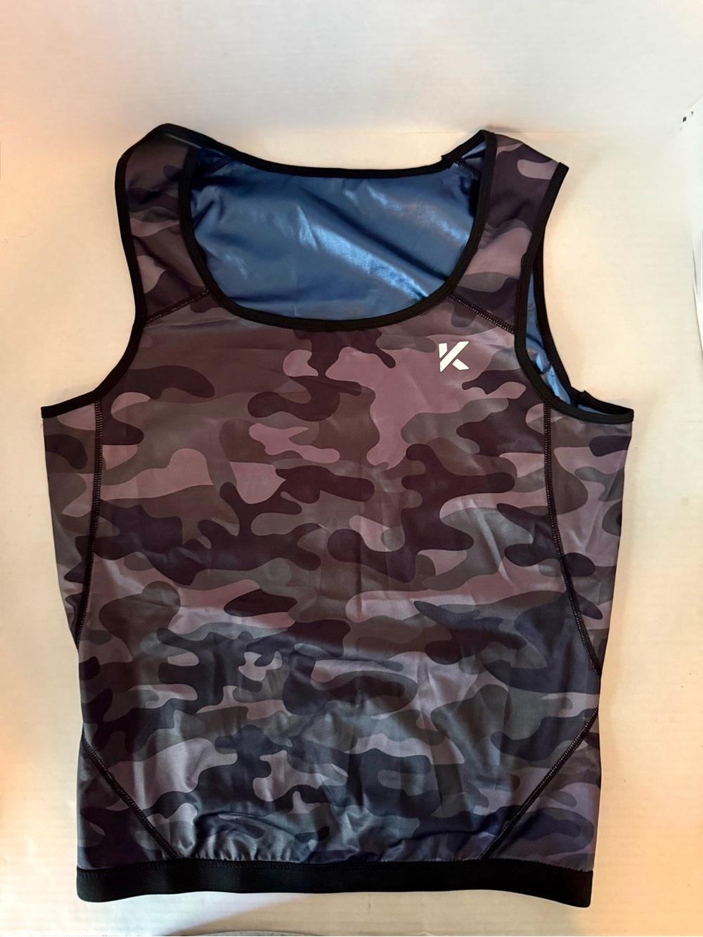 Kewlioo Men's Heat Trapping Sweat Vest, Gray Camo
